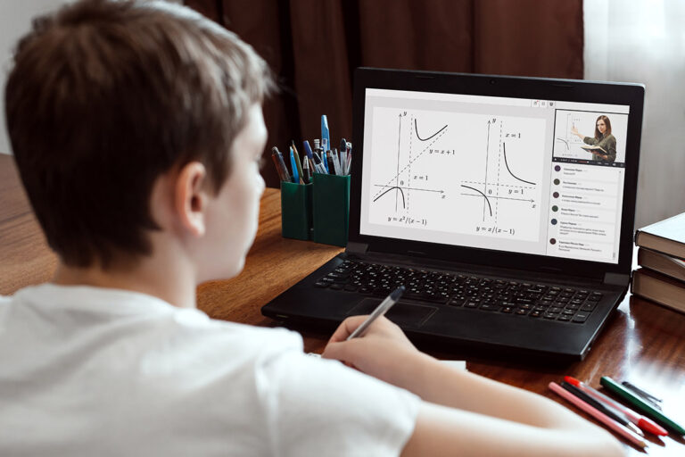 The Stress of Online Learning on Teens a teen boy struggles with the stress of online learning