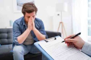 a man struggles and decides to enroll in an anxiety treatment program