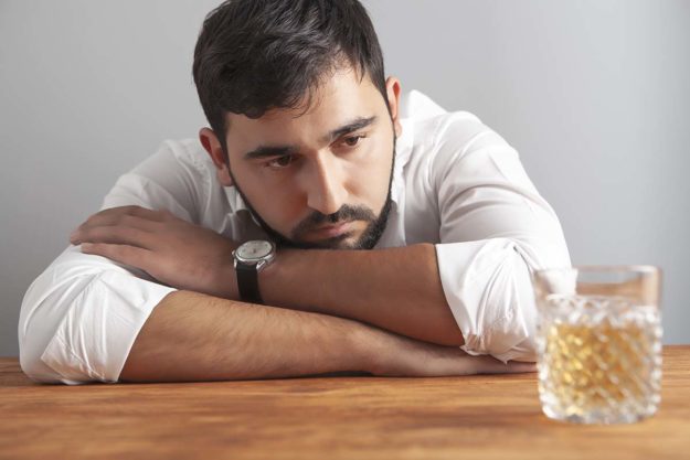 addiction Man Experiencing Alcohol Addiction