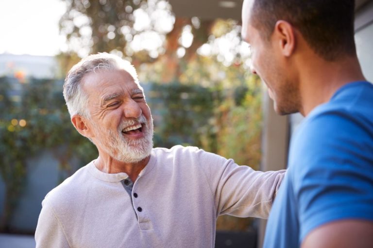 New Year’s Resolution Tips to Help Your Alcohol Addiction two men laughing