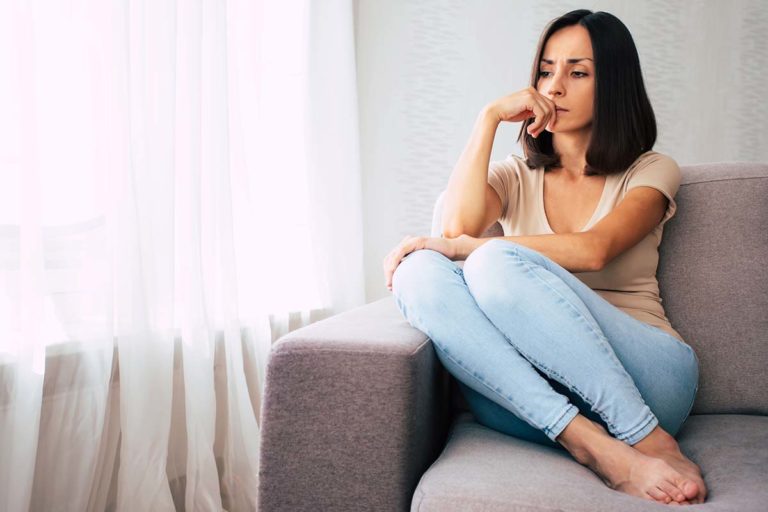 pandemic Woman Contemplating Addiction Treatment During Pandemic
