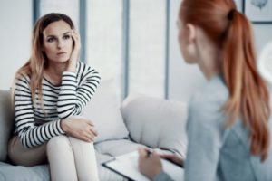 Woman in eating disorders treatment