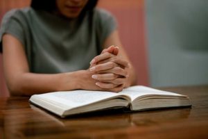 Woman in faith-based addiction treatment