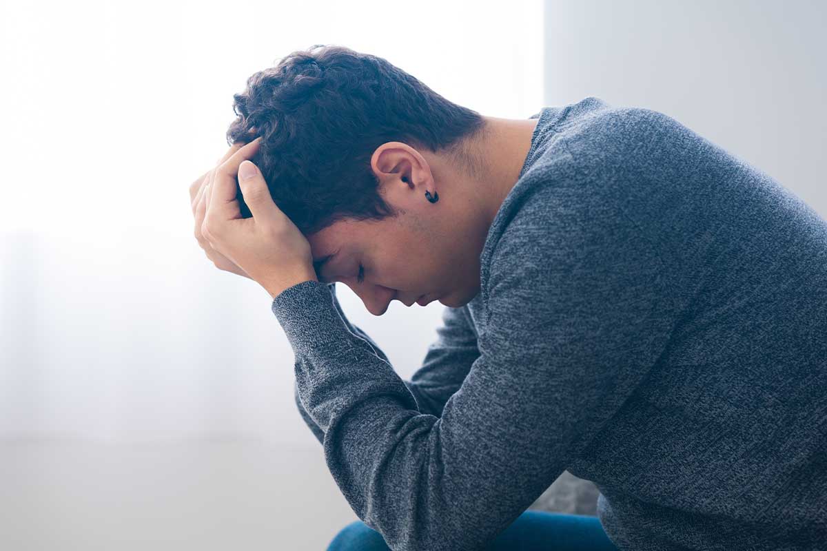 A man concerned about heroin dependence