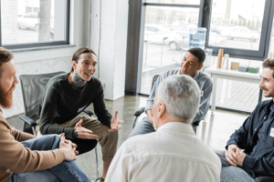 Group of people in an intensive outpatient program