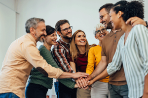 A group of people in an aftercare program