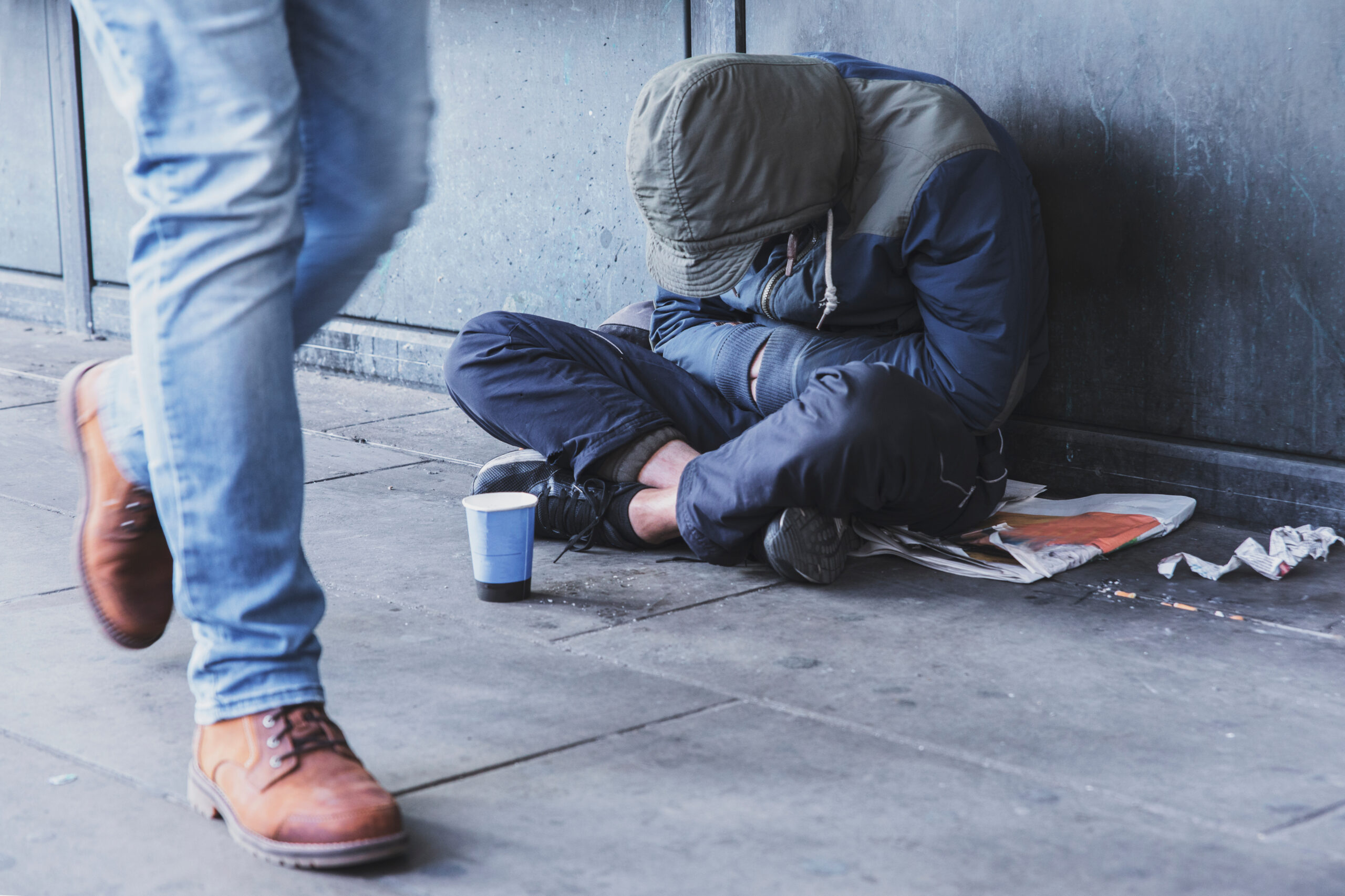 Image symbolizing addiction and homelessness